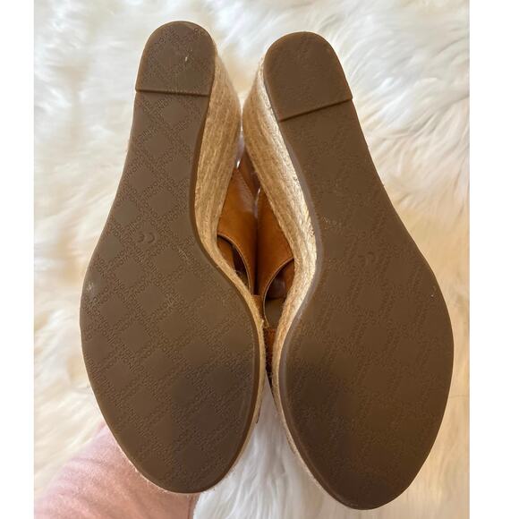 Vionic Zamar Tan Leather Espadrille Wedge Size 10 - Picture 6 of 7